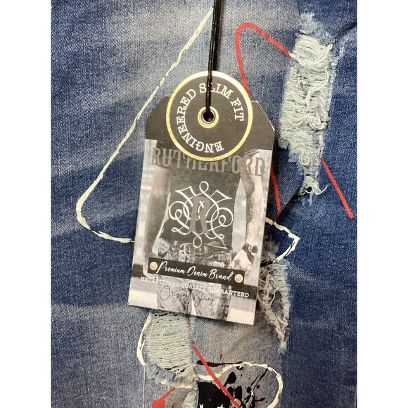 Rutherford Men’s‎ Engineered Slim Fit Jean Shorts Size 42 - Picture 2 of 5